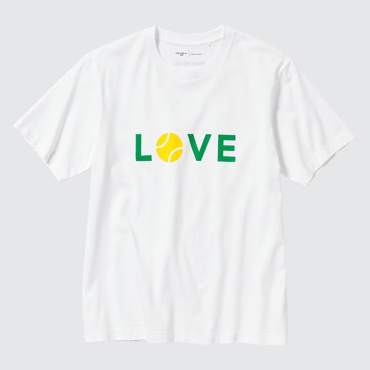 【COD】BDFN UNIQLO Men's/Women's  PEACE FOR ALL Roger Federer Short Sleeve UT T-shirt 512353 XBVC