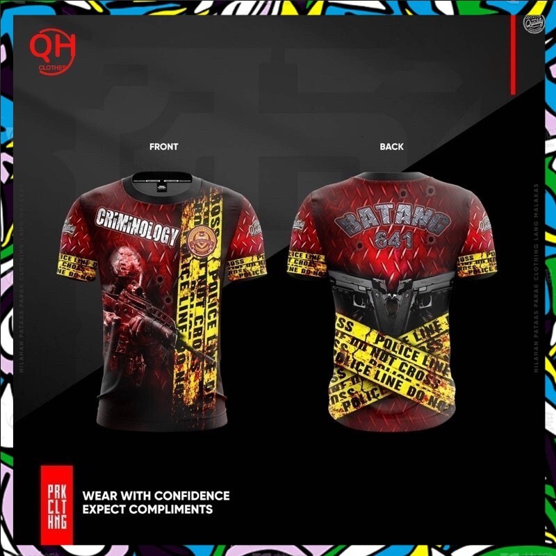 【COD】PCCR CRIMINOLOGY Full Sublimation Shirt【 Customized contact with seller】