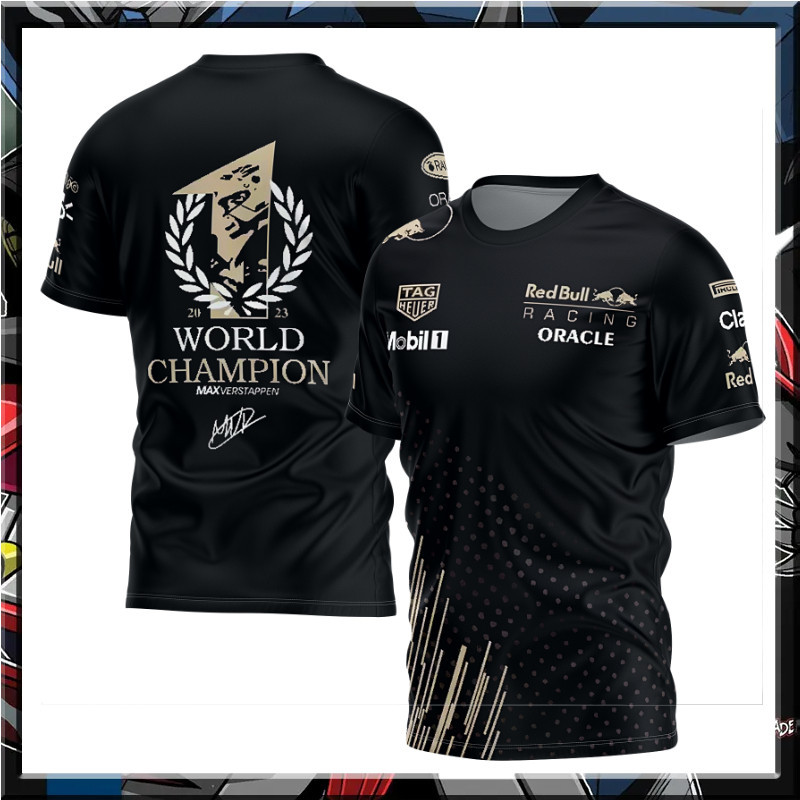 【COD】Red Bull Racing T-Shirt 2023, Red Bull F1, Formula 1, Tag · Mobil 1 Shirt