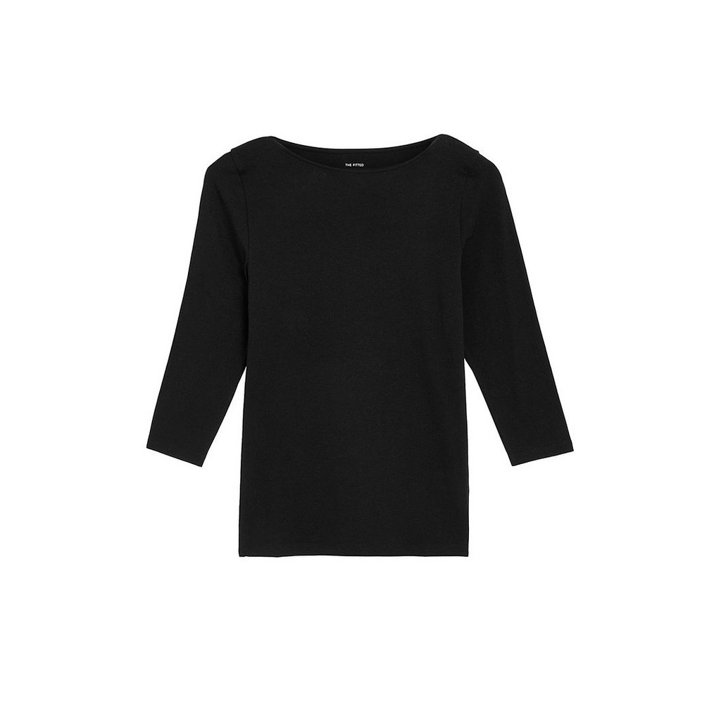 M & S cotton rich slim fit 3/4 sleeve t-shirt-T41/9141