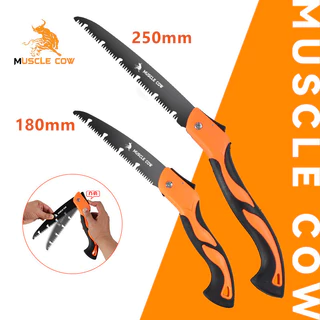 MUSLE COW เลื่อยพับแบบพกพา เลื่อยพับได้ การตัดรวดเร็ว ไม่เกิดสนิม แข็งแรงใช้ทนทาน