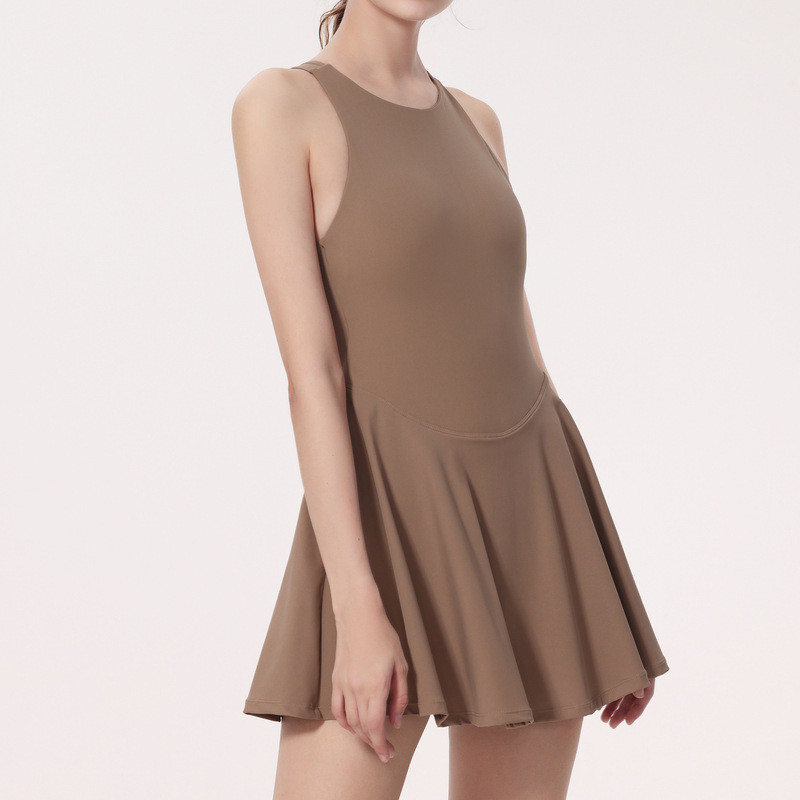 Lulu yoga sports dress quick dry tennis skirt one-piece yoga clothes fitness clothes