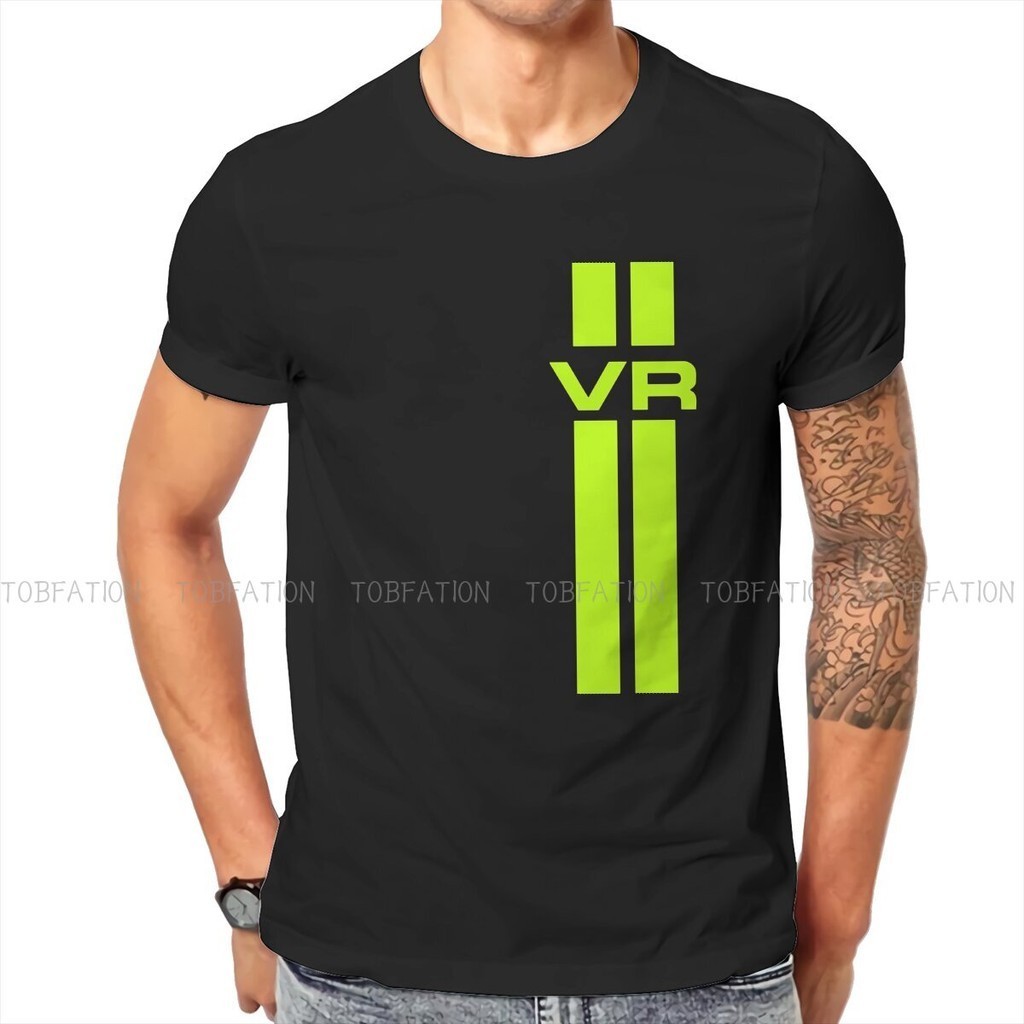 【COD】Moto GP Rossi VR T Shirt Vintage Gothic Polyester Men's Tshirt O-Neck  Men Clothing