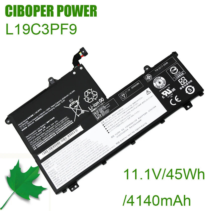 CP ของแท้แบตเตอรี่แล็ปท็อป L19C3PF9 11.1V/45Wh/4140MAh L19M3PF1 L19C3PF1 L19D3PF2 L19D3PF0สำหรับ K4e