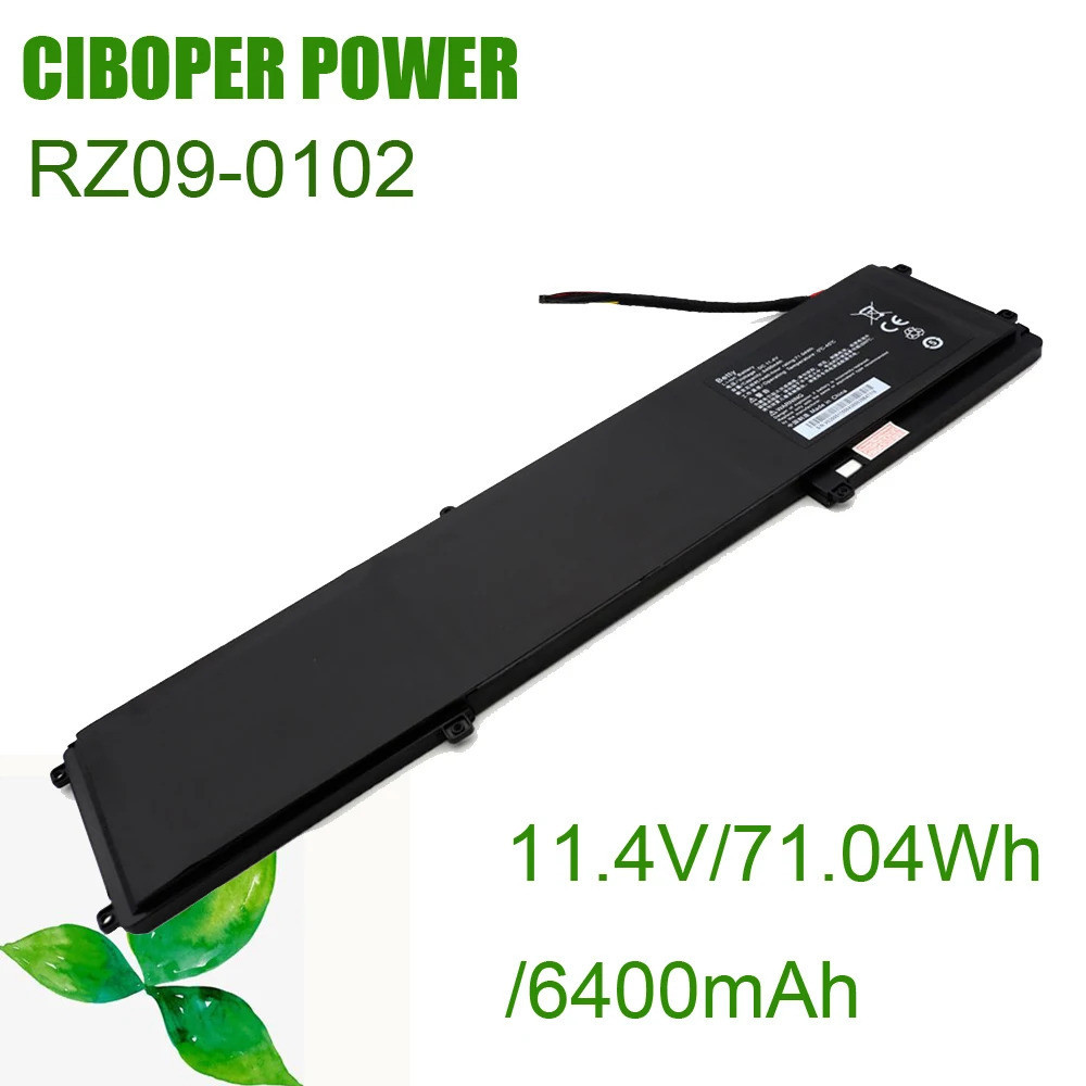 CP แบตเตอรี่เดิม RZ09-0102 11.1V/71Wh/6400MAh สำหรับ RZ09ใบมีด RZ09-01161E31 RZ09-01020101 RZ09-0116