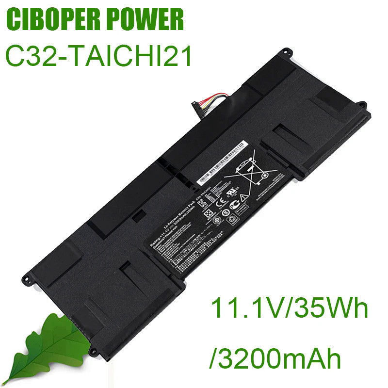 CP แบตเตอรี่แล็ปท็อป C32-TAICHI21 11.1V/3200MAh 35Wh สำหรับ Ultrabook TAICHI21 TAICHI 21 C32-TAICHI2