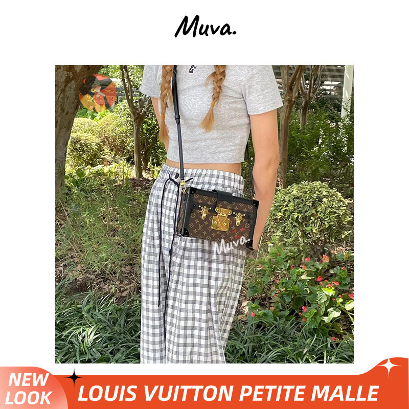 1หลุยส์ วิตตอง👜Louis Vuitton Petite Malle Women/Shoulder Bag /กระเป๋าทรงกล่อง/ M45943