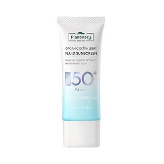 Plantnery Organic Extra Light Fluid Sunscreen SPF50+ PA++++ กันแดดเนื้อเซรั่มฟลูอิด สัมผัสเบาสบายผิว ซึมไว