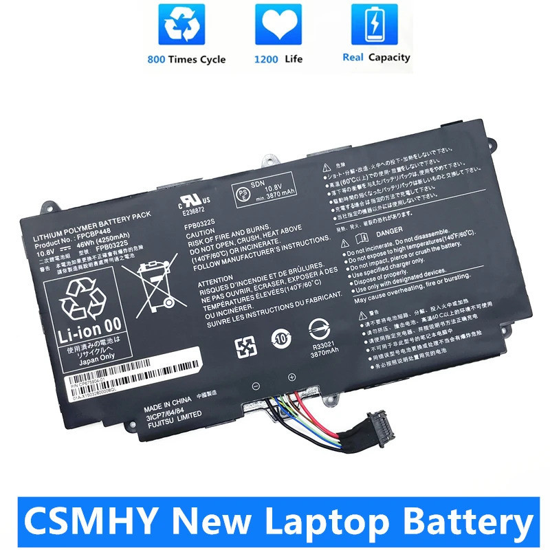 CSMHY ใหม่ FPCBP448 10.8V 46WH FPB0322S แบตเตอรี่แล็ปท็อปสำหรับ Fujitsu Q775 Q736 CP675904-01