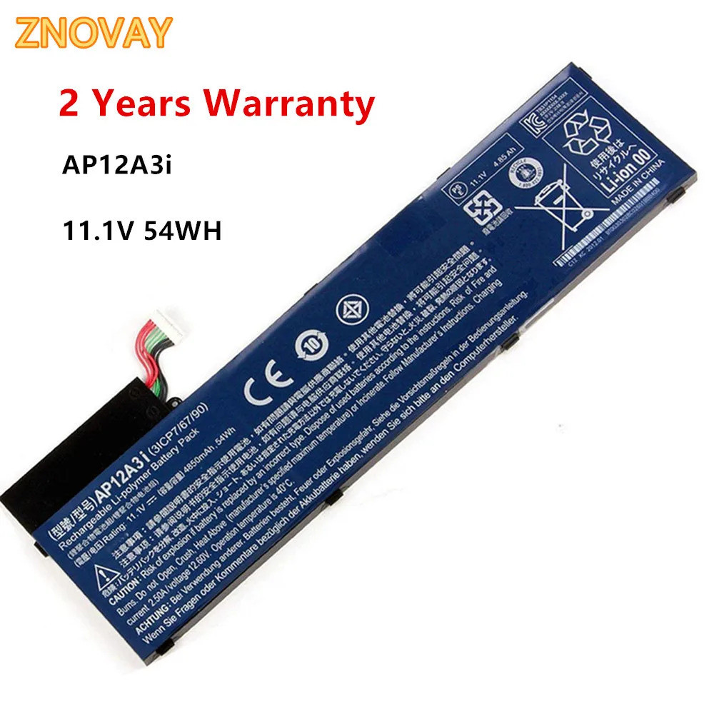 ZNOVAY แล็ปท็อปแบตเตอรี่ AP12A3i สำหรับ A CER I Conia W700 Aspire ไทม์ไลน์อัลตร้า U M3-581TG M5-481T