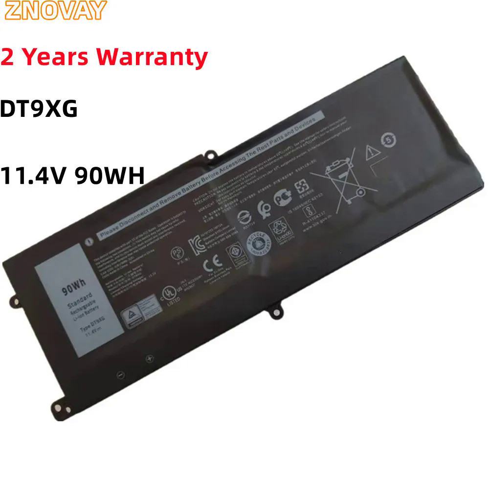 ZNOVAY 90WH DT9XG 0KJYFY 07PWXV แบตเตอรี่สำหรับ Dell Alienware Area-51m R1 R2 D1748DW D1746B D1766B 