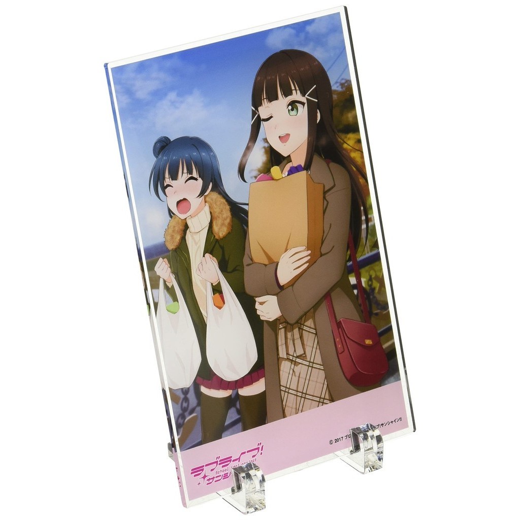 รักสด! แสงอาทิตย์! - จานอะคริลิก Aqours Diamond & Yoshiko