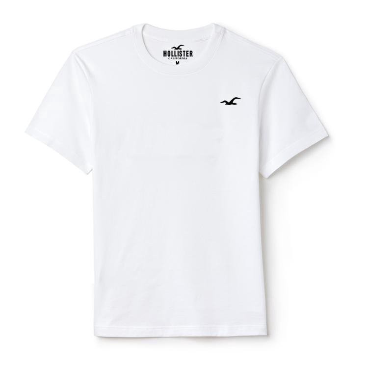【High quality】Hollister T-shirt Men's Classic Seagull Logo Printed Short Sleeve Cotton Tee Sweatshir