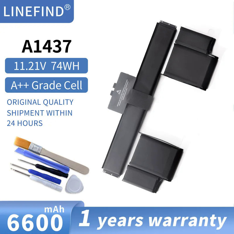ใหม่แบตเตอรี่แล็ปท็อป A1437สำหรับ Apple MacBook Pro 13 "Retina A1425ปลายปี2012ต้นปี2013 11.21V 6600M