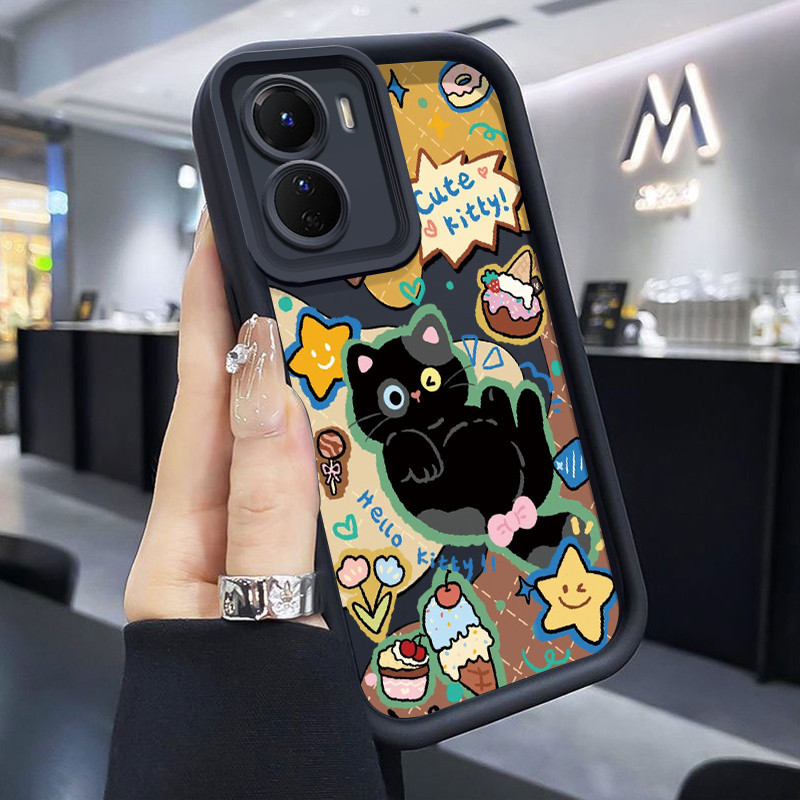 เคสสำหรับ VIVO Y16 4G VIVO Y35 5G VIVO Y56 5G เคสครอบป้องกันการ์ตูนคิตตี้รูปแบบ