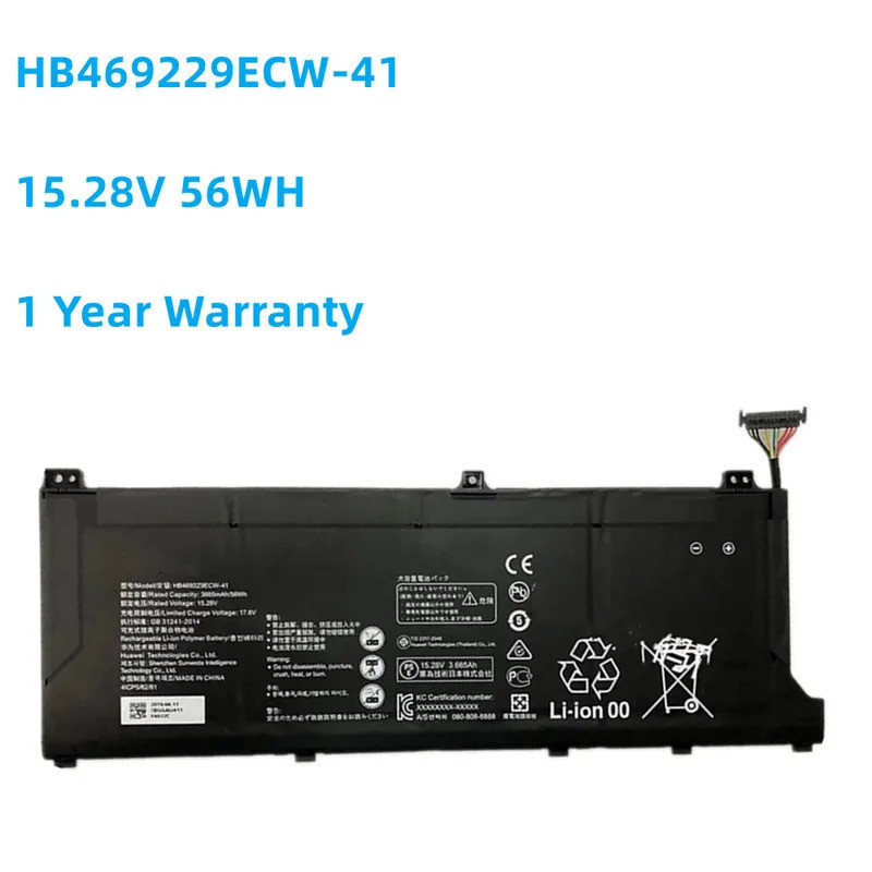 ใหม่15.28V แบตเตอรี่ HB4692Z9ECW-41สำหรับ Huawei MagicBooK 14 Matebook D 14 D 14-53010TVS HB469229EC