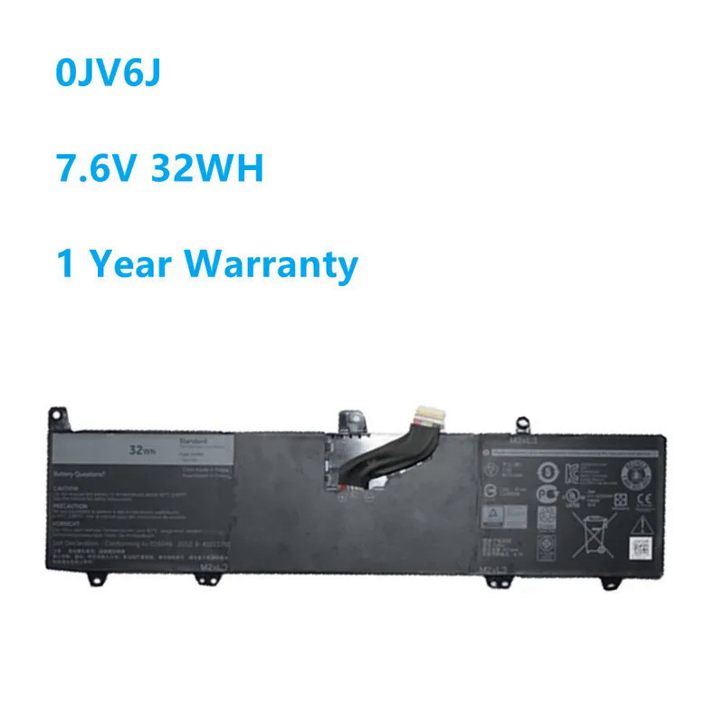 แบตเตอรี่แล็ปท็อปใหม่0JV6J สำหรับ Dell Inspiron 11 8NWF3 3000 3162 3164 3168 P24T PGYK5 7.6V 32Wh