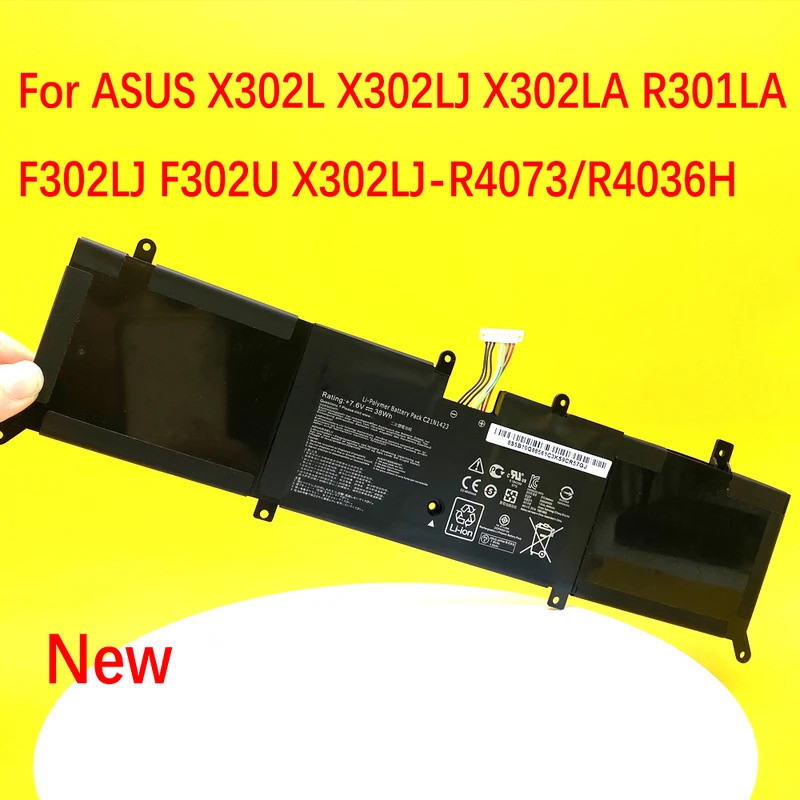 แบตเตอรี่แล็ปท็อป C21N1423สำหรับ ASUS X302L X302LJ X302LA R301LA F302U X302LJ-R4073/R4036H