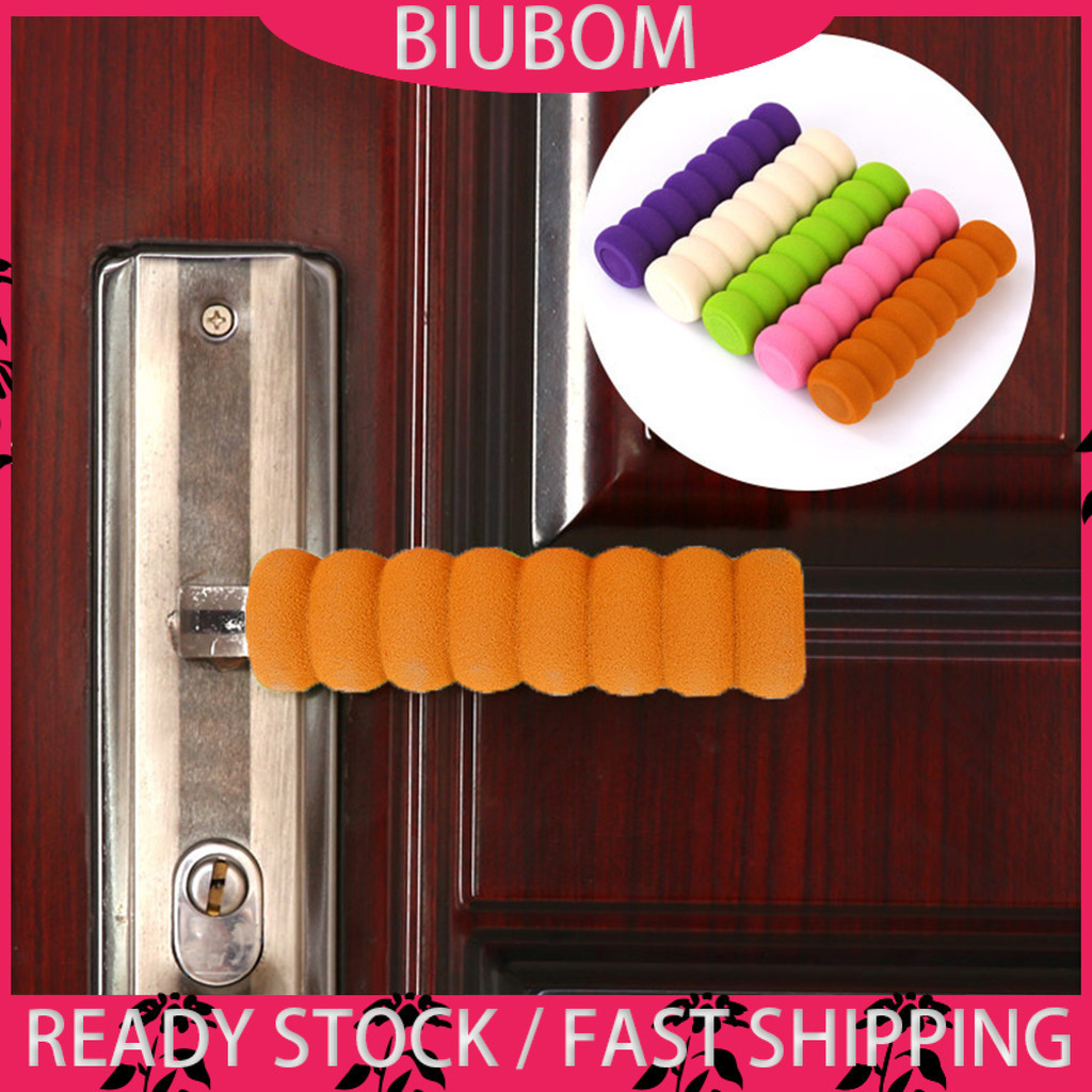 Biuboom ปลอกหุ้มมือจับประตู EVA แบบเกลียว หนาพิเศษ กันการสึกหรอ สําหรับบ้าน 2 ชิ้น