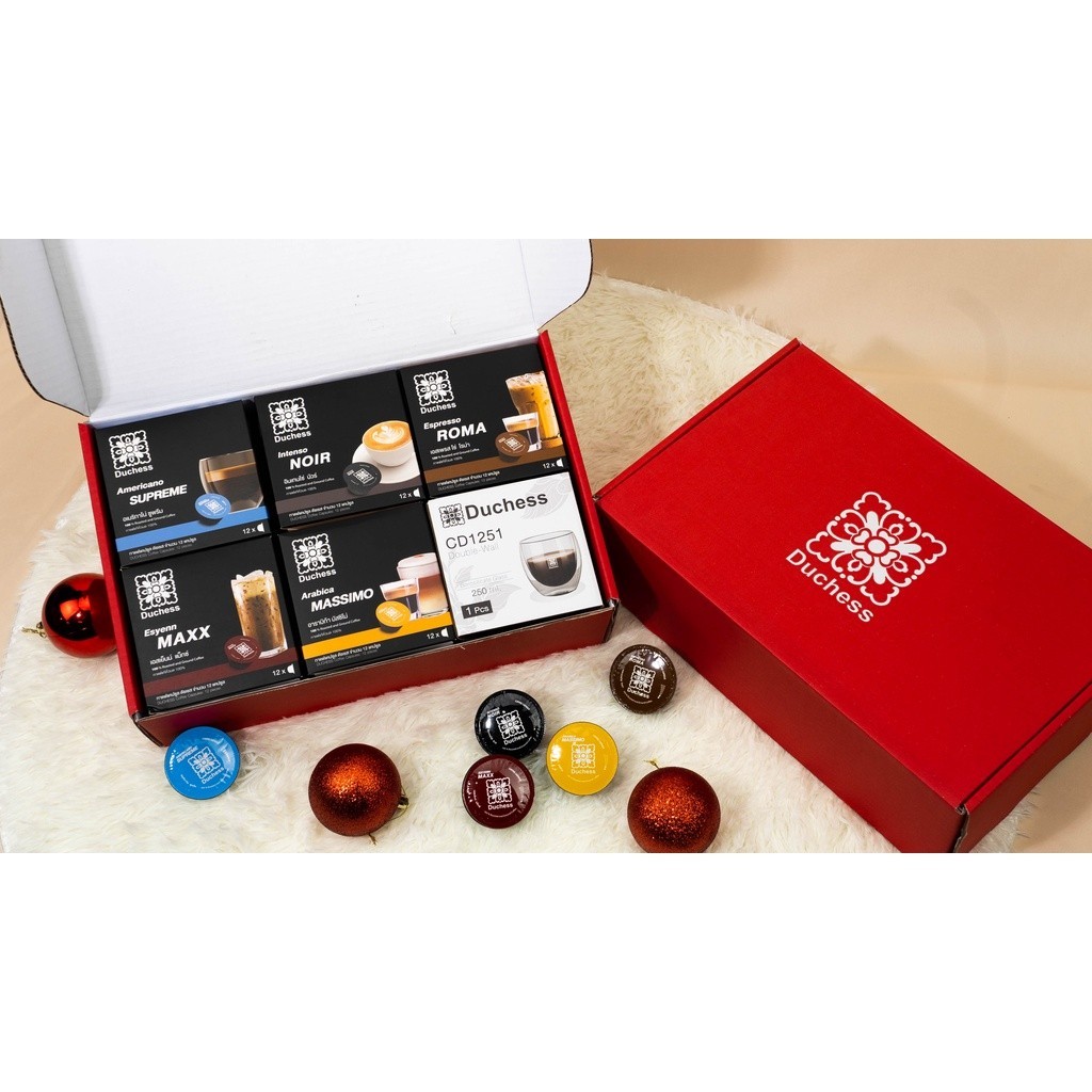 Duchess กล่องของขวัญ Gift Set ชุดกาแฟ 60 แคปปซูล รับฟรี แก้วรุ่น CD1251 DoubleWall 1 ใบ