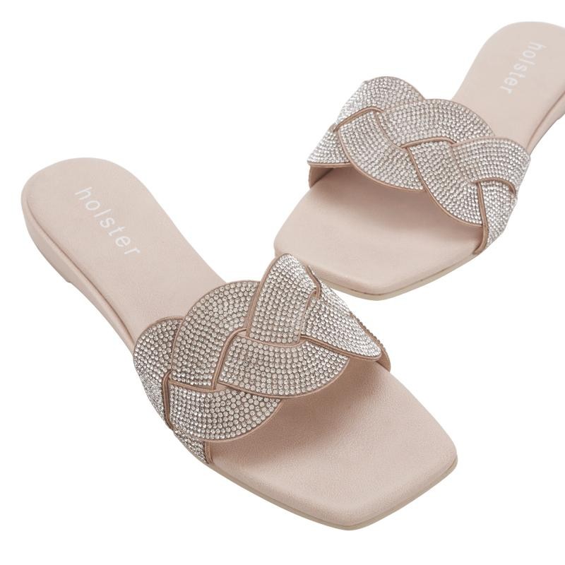 Holster Anastasia Low Wedge Beige  HST461BE รองเท้าแตะส้นสูง