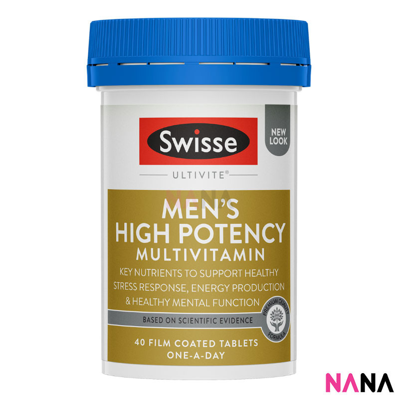 Swisse Men's High Potency Multivitamin 40 Tablets วิตามินสำหรับดูแลคุณผู้ชาย 40 เม็ด (หมดอายุ:01 2026)