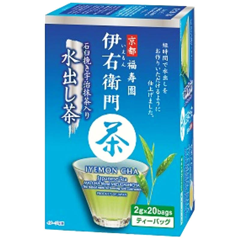 🎀 อิเอมอนชาเขียวญี่ปุ่นชนิดซอง 40กรัม 🍧 Iyemon Matcha Iri Mizudashicha Tea Bag 40g. [4901046661087]