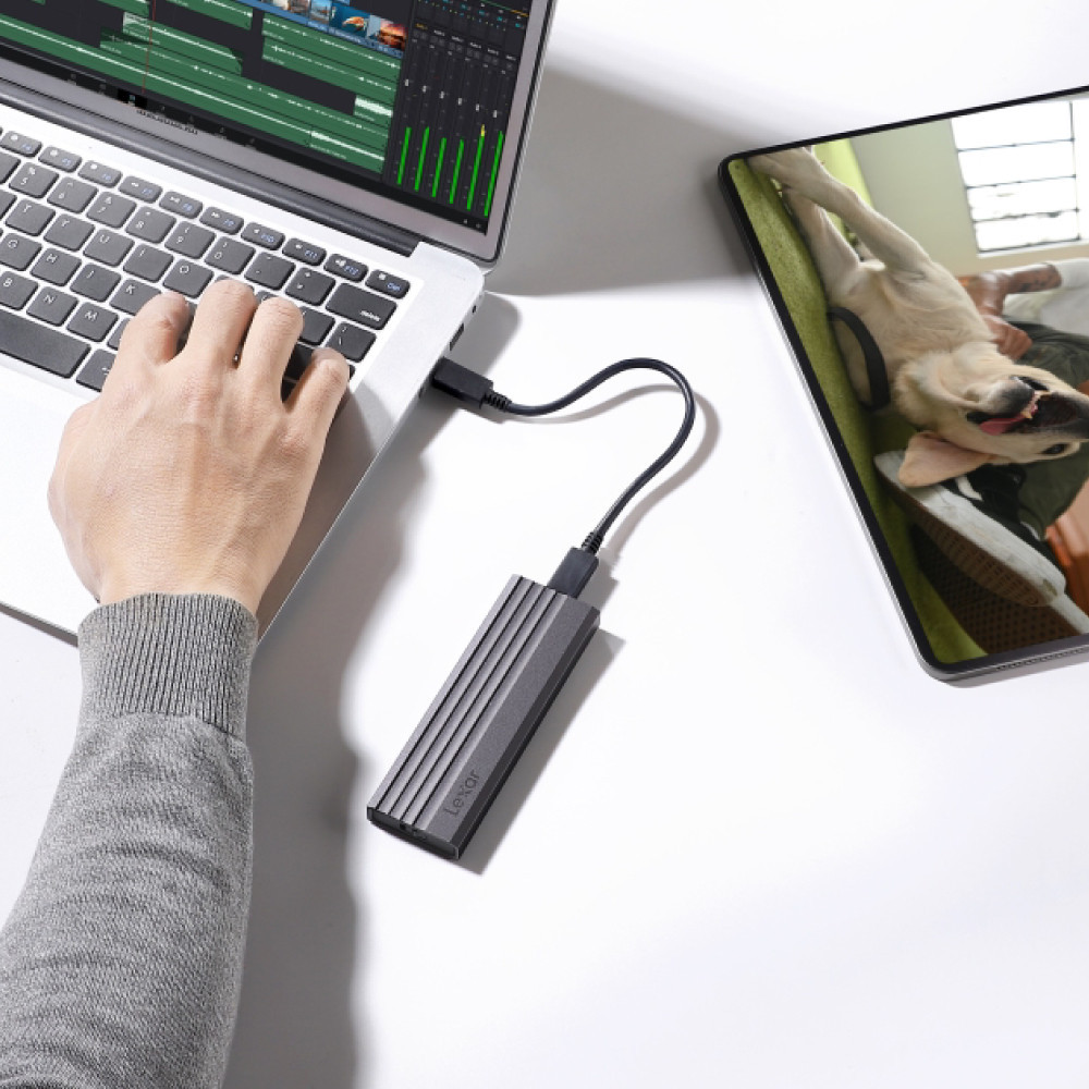 กล่องสำหรับแปลงเอสเอสดี Lexar LPAE350 M.2 SSD Enclosure (LPAE350-RNGNG)_2