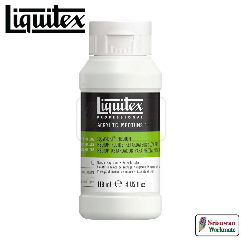 Liquitex 118ml. SLOW-DRI MEDIUM สื่อผสมสีอะครีลิค ทำให้แห้งช้า มืออาชีพ slow dry medium 4oz