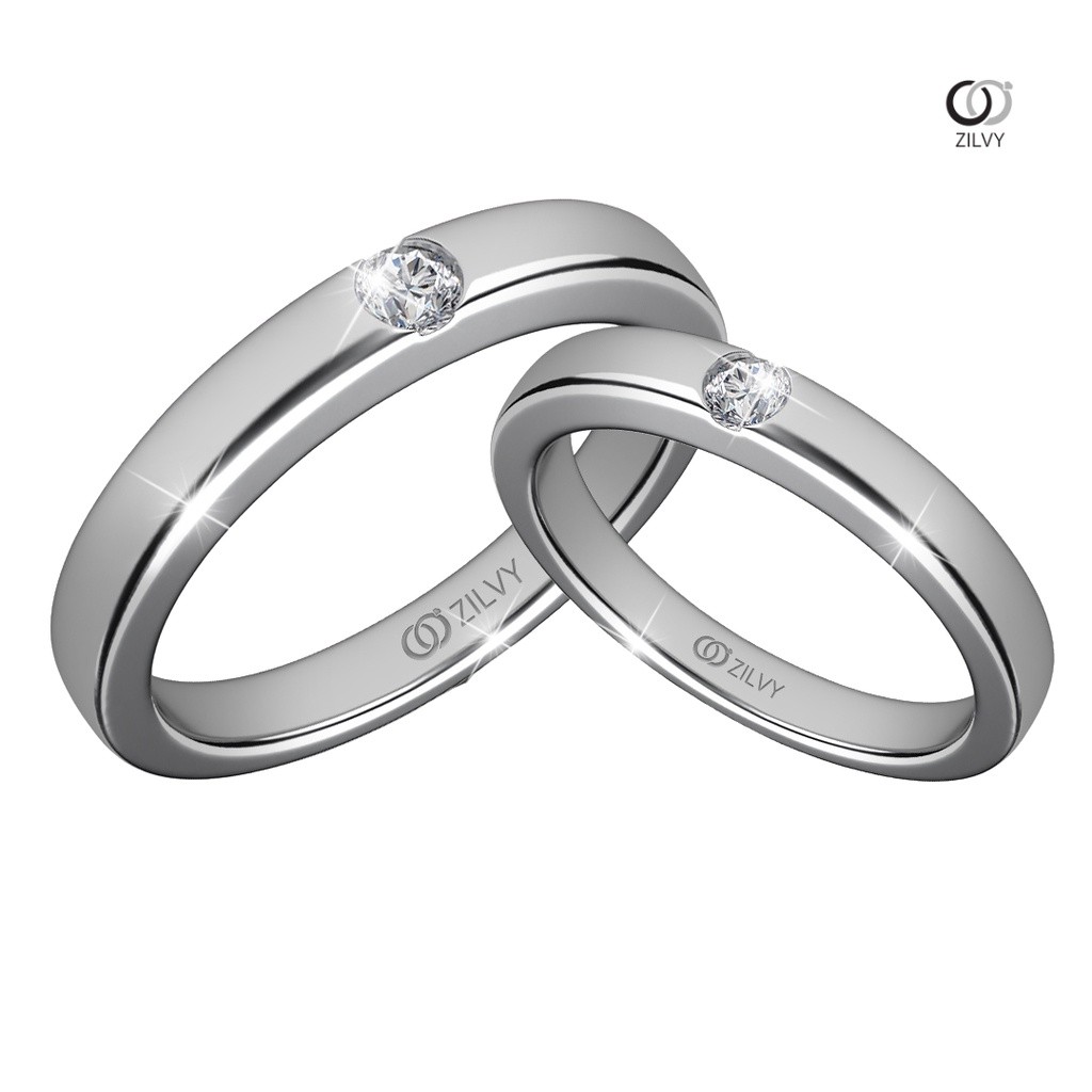 Zilvy - แหวนคู่เพชรน้ำร้อย (GR637/GR637)