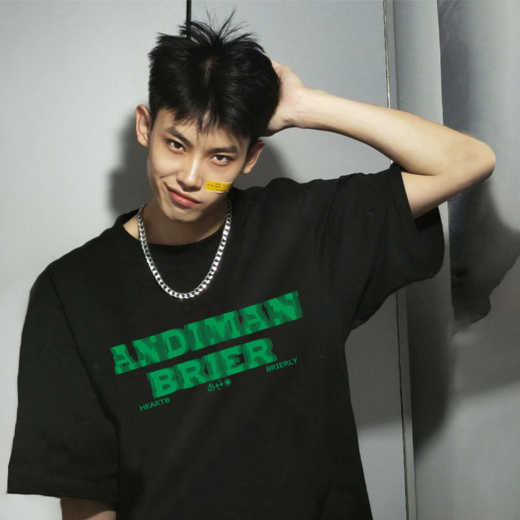 teetwooneเสื้อยืดแขนสั้นคอกลม oversize  สไตล์เกาหลี ตัวอักษร"ANDIMAN BRIER" COTTON  100  เนื้อผ้าเกรดพรีเมียม  unisex