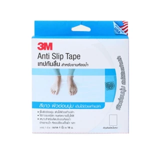เทปกันลื่น 3M 1 นิ้ว x 1.8 เมตร งานห้องน้ำ งานภายนอกอาคาร สีขาว ใส เทา ดำ 3เอ็ม เทปกันลื่นชนิดม้วน Anti-Slip Tape 1 ม้วน