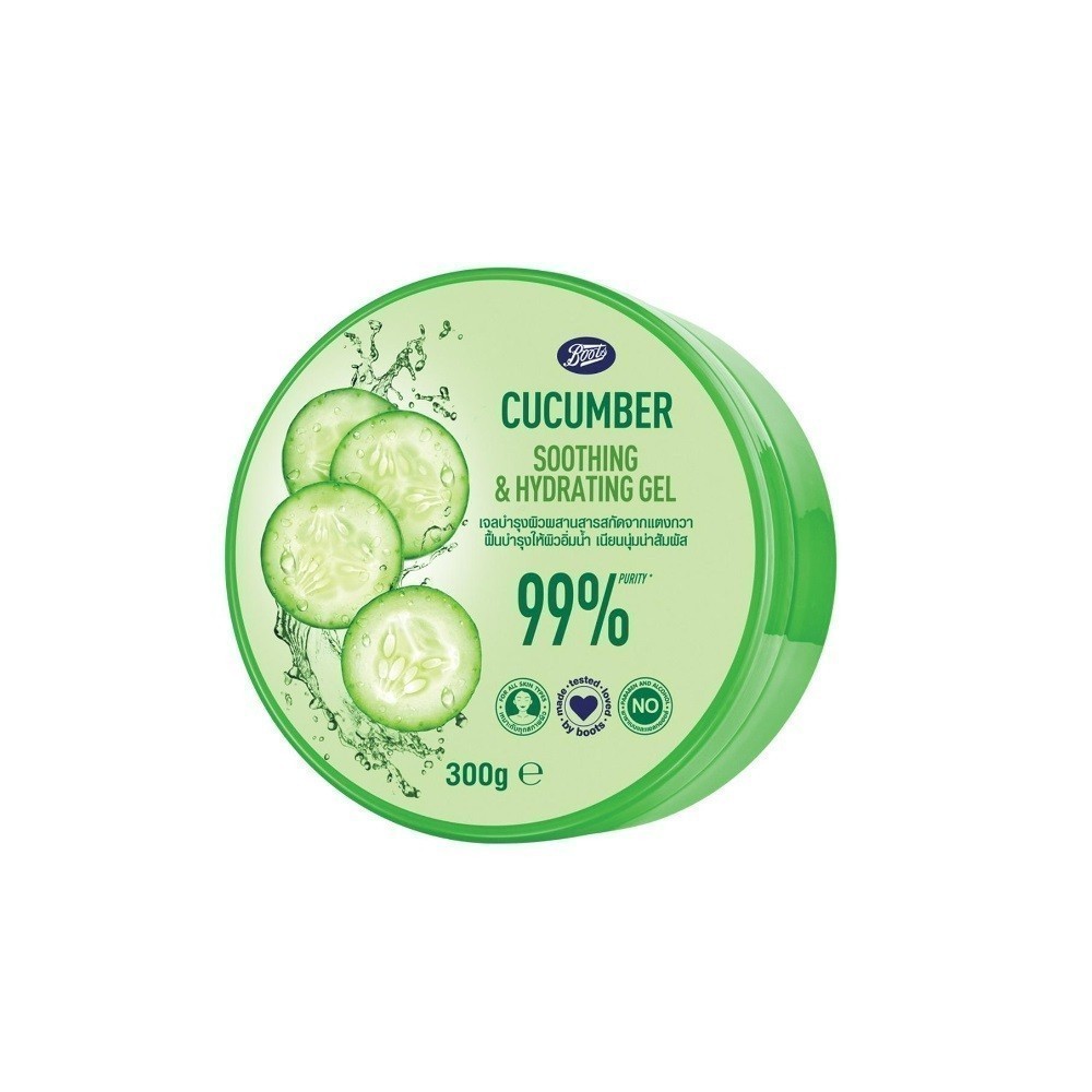 Boots Cucumber Soothing & Hydrating Gel 300 Ml. บู๊ทส์ คิวคัมเบอร์ ซูทติ้ง แอนด์ ไฮเดรตติ้ง เจล 300 