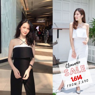 จั๊มสูท EL0111 Edina Jumpsuit (ลด125 โค้ดWYAKPT) ชุดใส่เที่ยว ชุดออกงาน ชุดเพื่อนเจ้าสาว | Evalynbrand