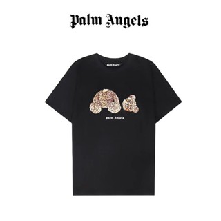 [Blogger แขนสั้น] เสื้อยืด คอกลม พิมพ์ลาย Palm Angel Palm Angel Leopard ทรงหลวม สไตล์สตรีท สําหรับผู้ชาย และผู้หญิง