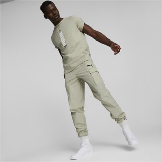 PUMA BASICS - กางเกงขายาวชาย Open Road Woven Pants สีเบจ - APP - 67140268