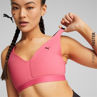 PUMA TRAINING - บราออกกำลัง Low Impact Elite Strappy Training Bra สีชมพู - APP - 52222682