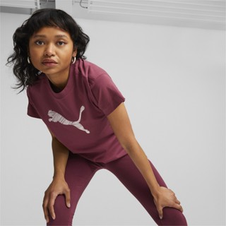 PUMA BASICS - เสื้อยืดผู้หญิง HER สีแดง - APP - 67600022