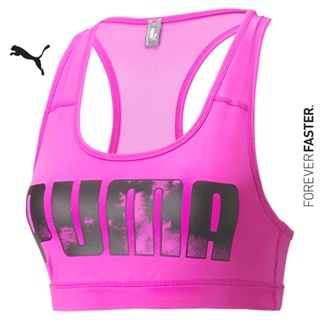 PUMA TRAINING - บราออกกำลังกาย Mid 4Keeps Graphic Training Bra สีชมพู - APP - 52030613