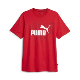 PUMA BASICS - เสื้อยืดผู้ชาย GRAPHICS Mens Tee สีแดง - APP - 67718311