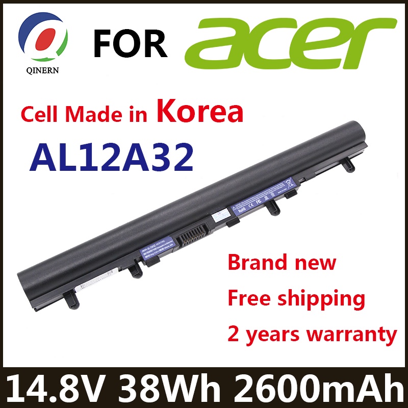 AL12A32 38Wh 14.8V 2600mAh Laptop Battery AL12A72 For Acer Aspire V5 V5-171 V5-431 V5-531 V5-431G V5