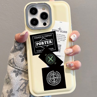 เคสโทรศัพท์มือถือนิ่ม ลายตัวอักษร เลนส์โลหะ สําหรับ iPhone 14Promax 13 12 11 7Plus X XR xsmax