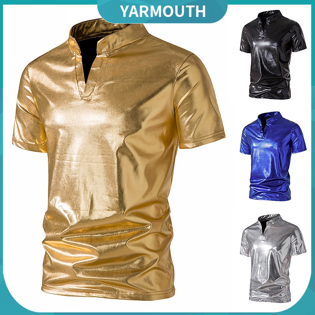 Yyr_ เสื้อยืดคอวี Clubwear