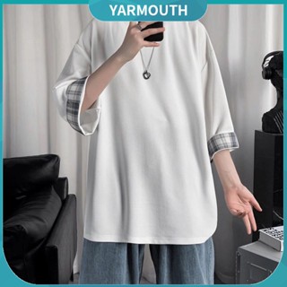 Yyr_ เสื้อยืด สีพื้น สําหรับผู้ชาย