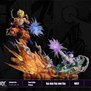 Figure [รุ่นคุณภาพสูง]Dragon Ball Sky Top Wcf Goku VS Frieza รูป gk ฉากที่มีชื่อเสียง face wave resonance ชุดของขวัญ