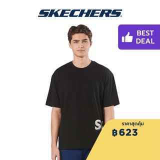 Skechers สเก็ตเชอร์ส เสื้อยืดแขนสั้นผู้ชาย Men Short Sleeve Tee - SL22Q4M291-002K