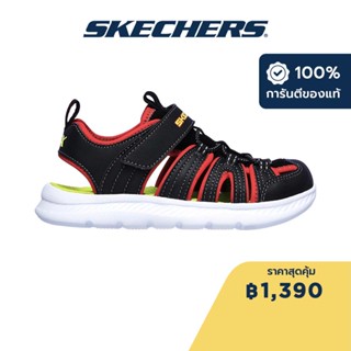 Skechers สเก็ตเชอร์ส รองเท้าแตะเด็กผู้ชาย Boys C-Flex 2.0 Sandals - 400041L-BKRD