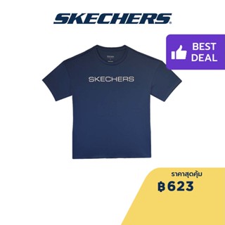 Skechers สเก็ตเชอร์ส เสื้อยืดแขนสั้นผู้หญิง Women Performance Running Short Sleeve Tee - SP22Q4W366-SEBL