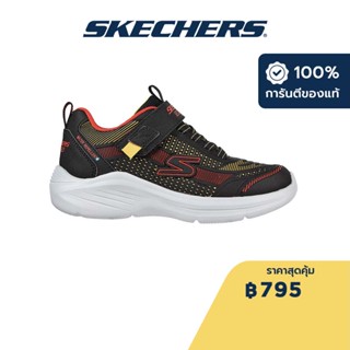 Skechers สเก็ตเชอร์ส รองเท้าเด็กผู้ชาย รองเท้าผ้าใบ Boys Hyper-Blitz Hydro-Tronix Shoes - 403861L-BKRD Water Repellent, Lightweight, Tuff-Tech