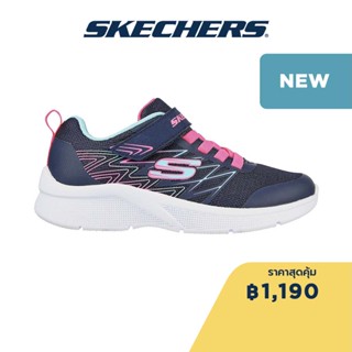 Skechers สเก็ตเชอร์ส รองเท้าเด็กผู้หญิง Girls Shoes - 302468L-NVY Lightweight, Machine Washable